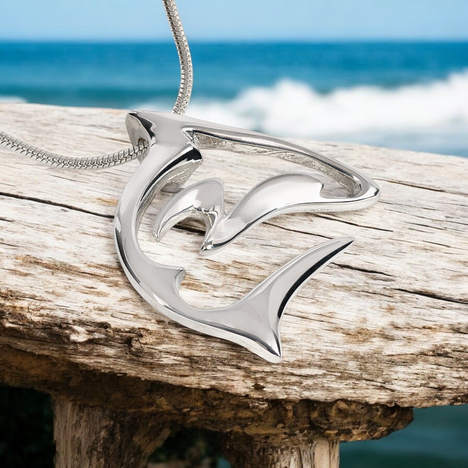 Shark Necklace for Men and Women Sterling Silver Shark Pendant Shark Charm 925 Shark Jewelry For Women Gifts for Shark Lovers