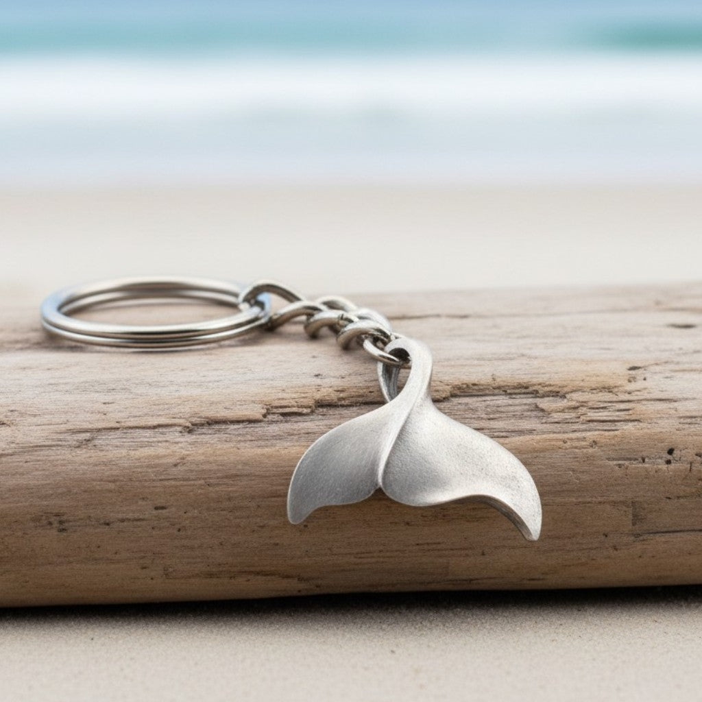 Whale Fluke Keychain – Sealife Collection - Pewter