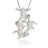 Ocean in Motion Baby Sea Turtles Solid Sterling Silver Sea Life Pendant Necklace - Big Blue