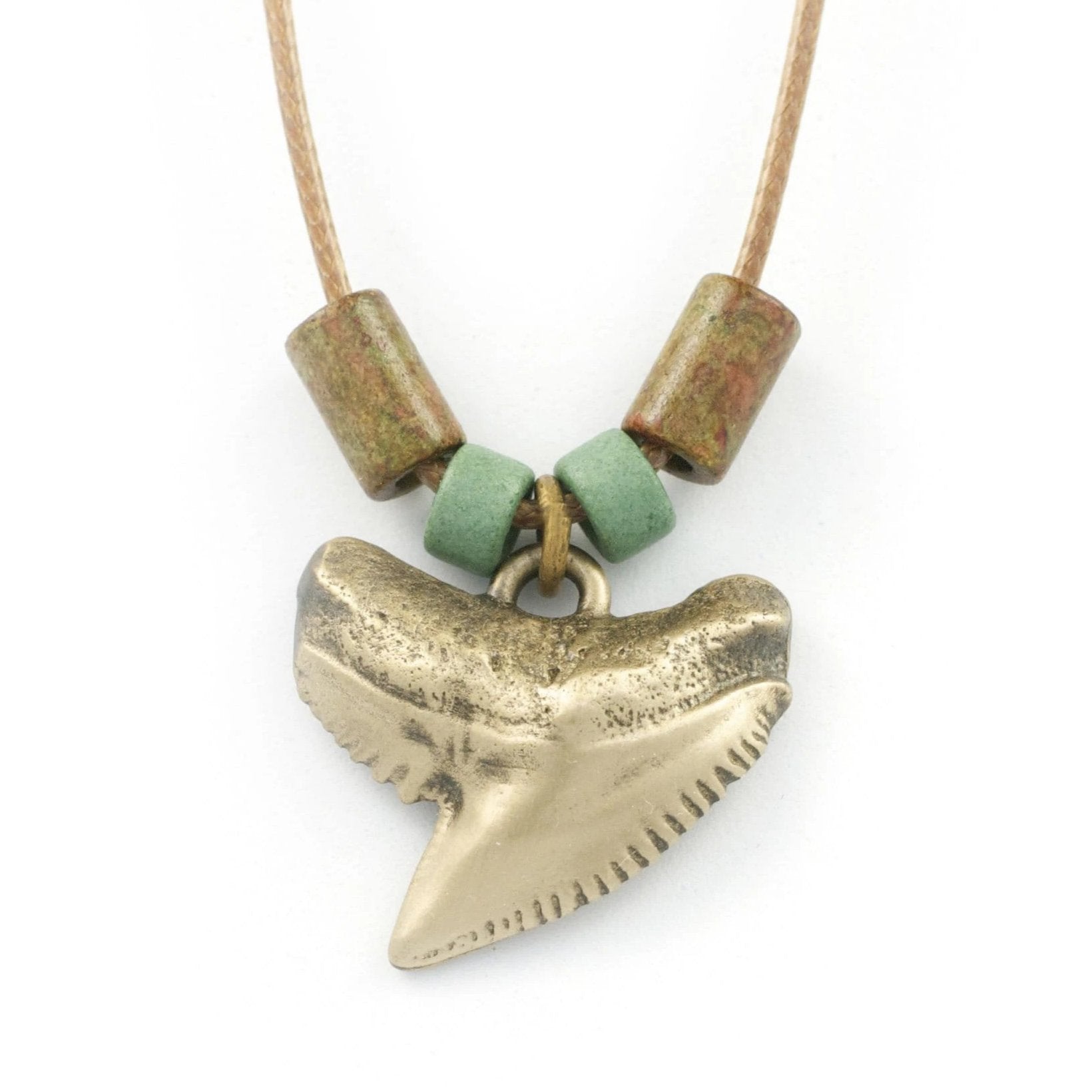 Shark Tooth Necklace for Men and Women Bronze Shark Pendant