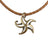 Starfish Sea Life Ocean Theme Solid Bronze Pendant Necklace - Big Blue