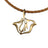Stingray Sea Life Ocean Theme Solid Bronze Pendant Necklace - Big Blue