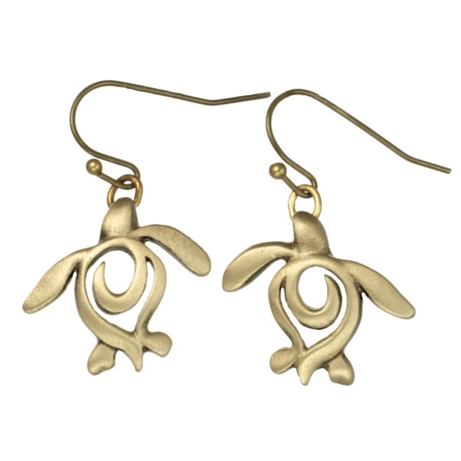 Bronze Turtle Drop Earrings for Women, Bronze Turtle Dangle Earrings, Honu Turtle Earrings for Women, Boho Jewelry, Bronze Jewelry, Women's, Size: One