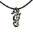 Polo Seahorse Ocean Theme Sea Life Pewter Pendant Necklace with a  Hematite Finish - Big Blue