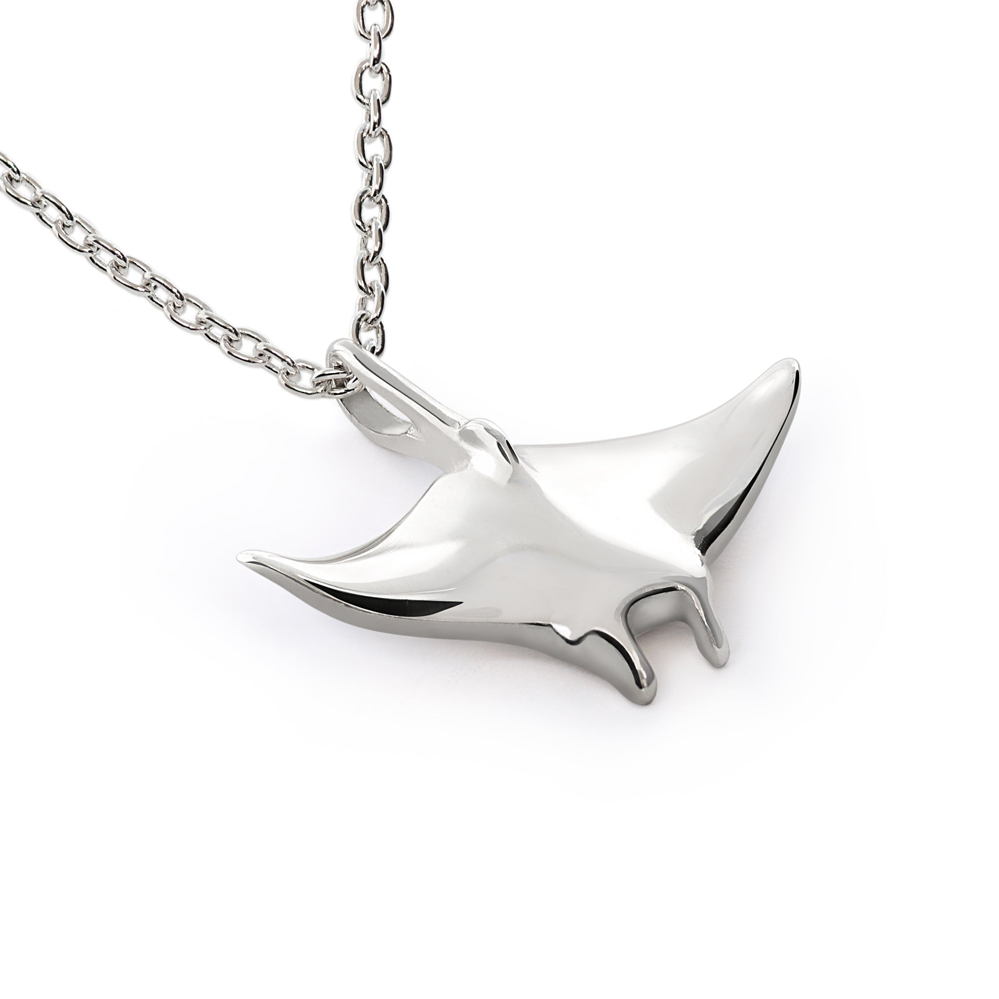 Stingray Necklaces for Women Sterling Silver- Manta Ray Necklace for W –  Big Blue by Roland St John