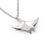 Ocean Theme Miniature Realistic Sea Life Manta Ray Pendant with a Sterling Chain - Big Blue