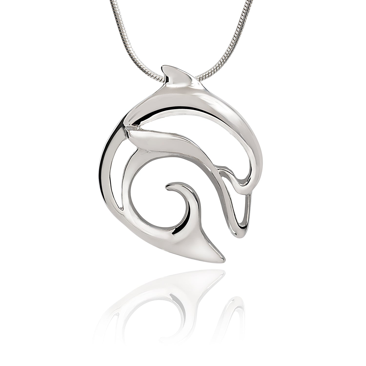 Silver on sale dolphin pendant