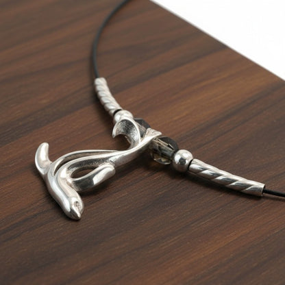 Choker Necklace with Sea Lion Mini Pendant – "Salty" – Sterling Silver - Big Blue