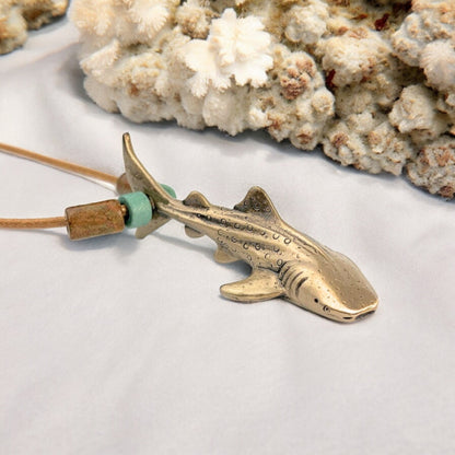 Whale Shark Necklace for Men and Women- Bronze Whale Shark Pendant for Men and Women, Shark Jewelry, Gifts for Shark Lovers, Sea Life Jewelry - Big Blue