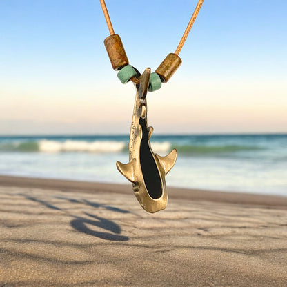 Whale Shark Necklace for Men and Women- Bronze Whale Shark Pendant for Men and Women, Shark Jewelry, Gifts for Shark Lovers, Sea Life Jewelry - Big Blue