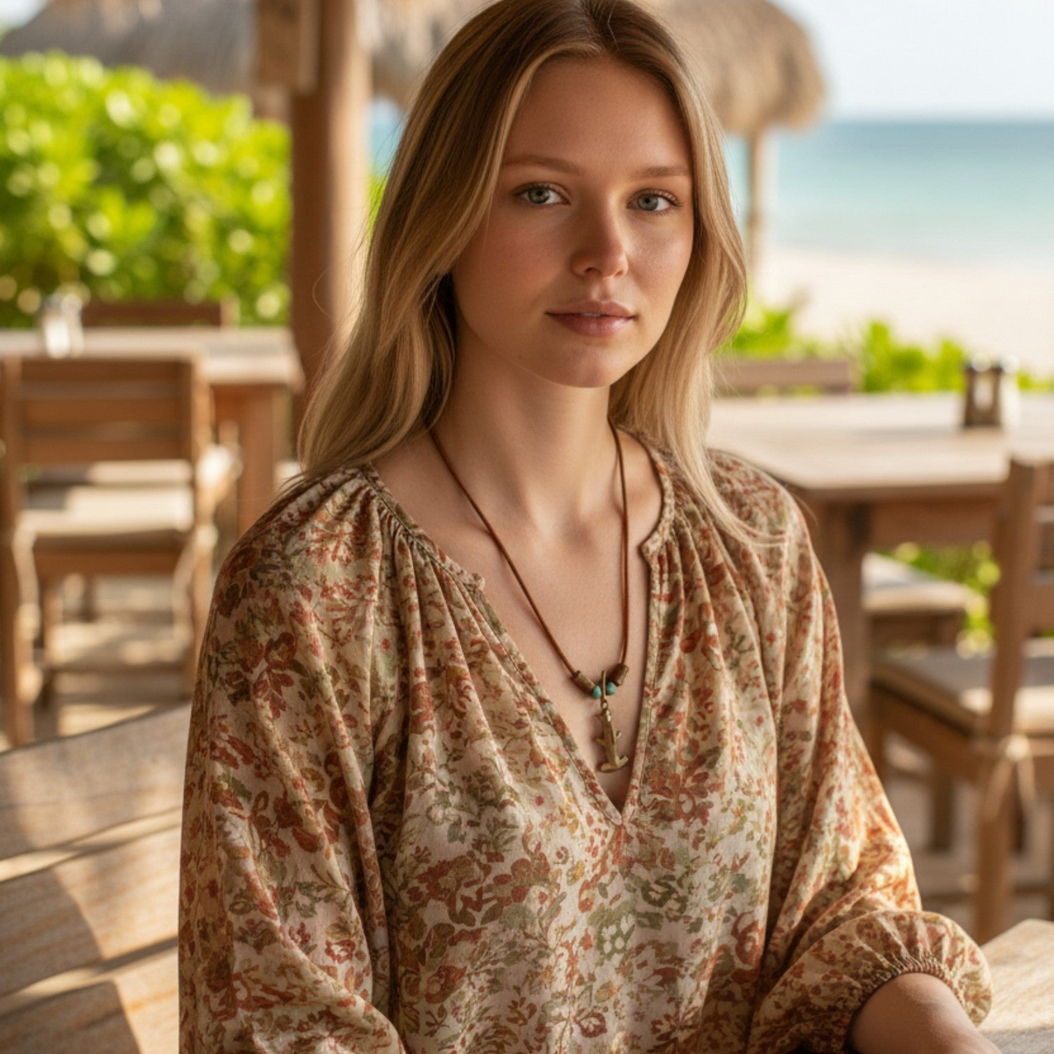 Hammerhead Shark Necklace – Shoreline Collection - Bronze on Cord - Big Blue