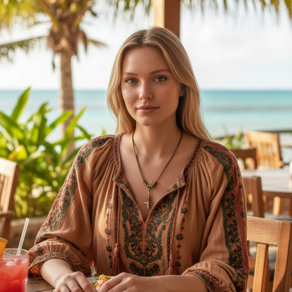 Joe Romeiro’s Blue Shark Necklace – Shoreline Collection – Bronze - Big Blue