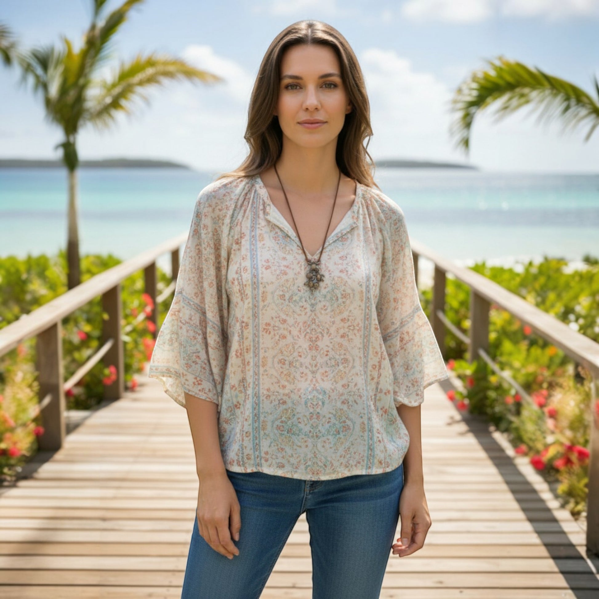 Baby Sea Turtle Hatchling Necklace - Shoreline Collection - Bronze - Big Blue