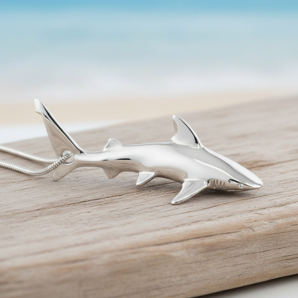 Grey Reef Shark - Sealife Collection - Sterling Silver - Big Blue