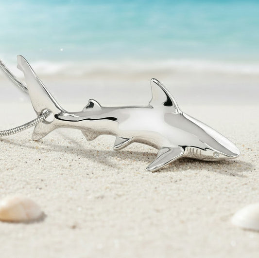 Grey Reef Shark - Sealife Collection - Sterling Silver - Big Blue