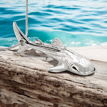 Whale Shark Necklace Charm for Women- Whale Shark Sterling Silver Jewelry, Shark Gifts for Shark Lovers, Scuba Diving Gifts, Scuba Diving Jewelry - Big Blue