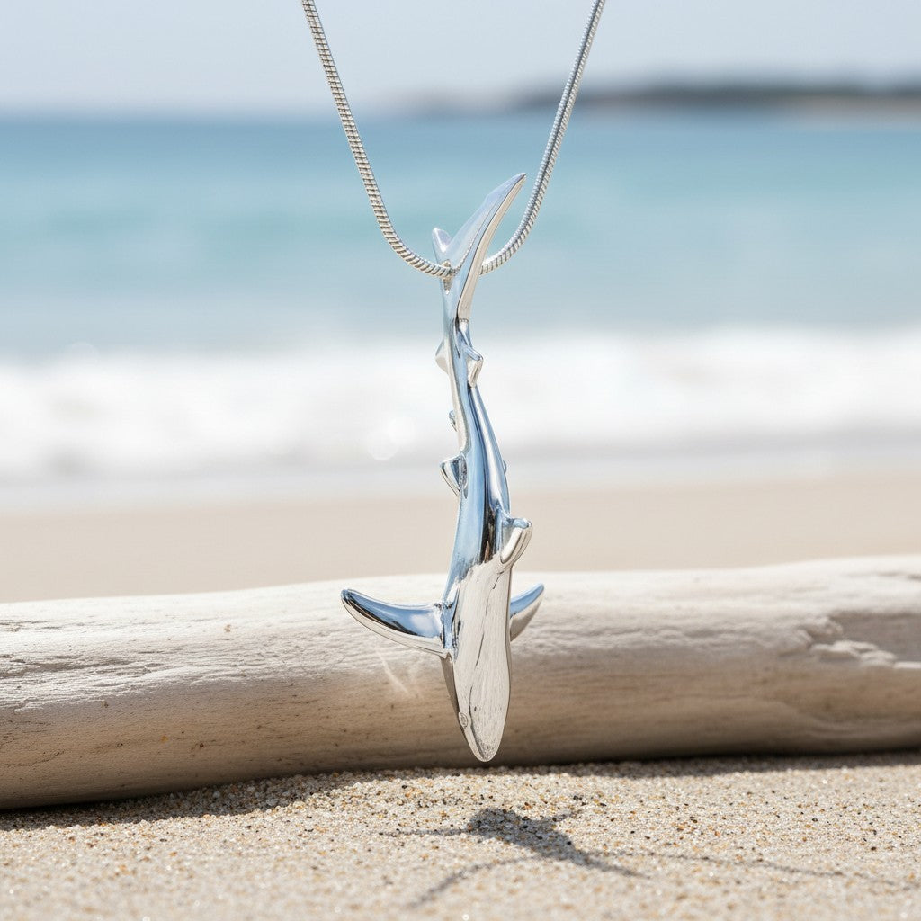 Joe Romeiro´s Blue Shark Necklace – Sterling Silver - Big Blue