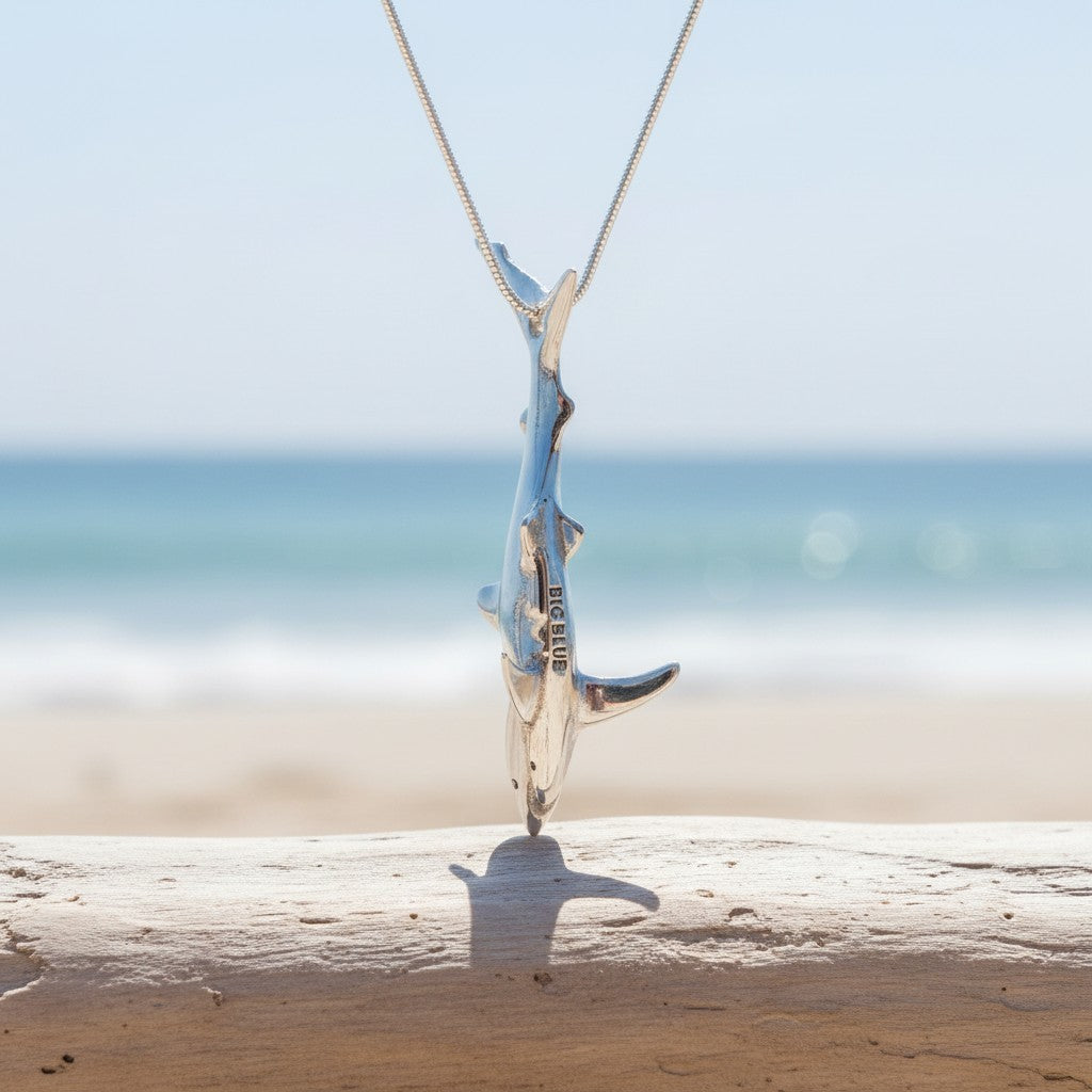 Joe Romeiro´s Blue Shark Necklace – Sterling Silver - Big Blue