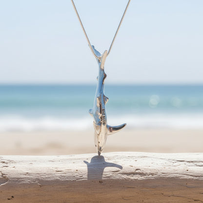 Joe Romeiro´s Blue Shark Necklace – Sterling Silver - Big Blue