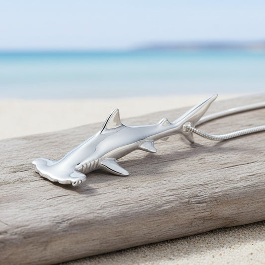 Hammerhead Shark Necklace - Sealife Collection - Silver