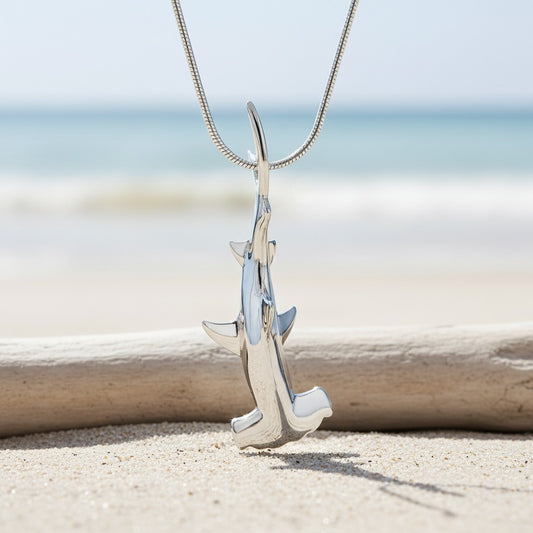 Hammerhead Shark Necklace - Sealife Collection - Silver - Big Blue