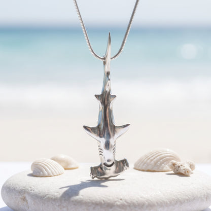 Hammerhead Shark Necklace - Sealife Collection - Silver - Big Blue