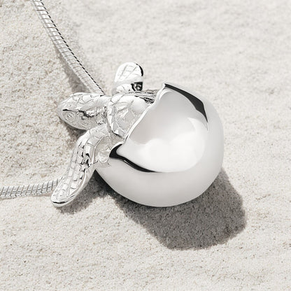 Baby Sea Turtle Necklace Sterling Silver- Hatchling Sea Turtle Necklace, Sea Turtle Pendant, Hatchling Charm, Gift for Turtle Lover - Big Blue