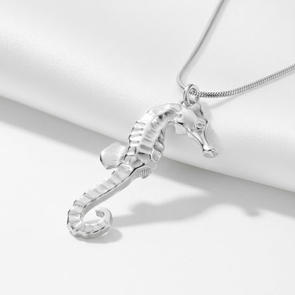 Seahorse Necklace - Sealife Collection - Sterling Silver - Big Blue