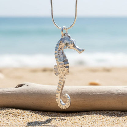 Seahorse Necklace - Sealife Collection - Sterling Silver - Big Blue