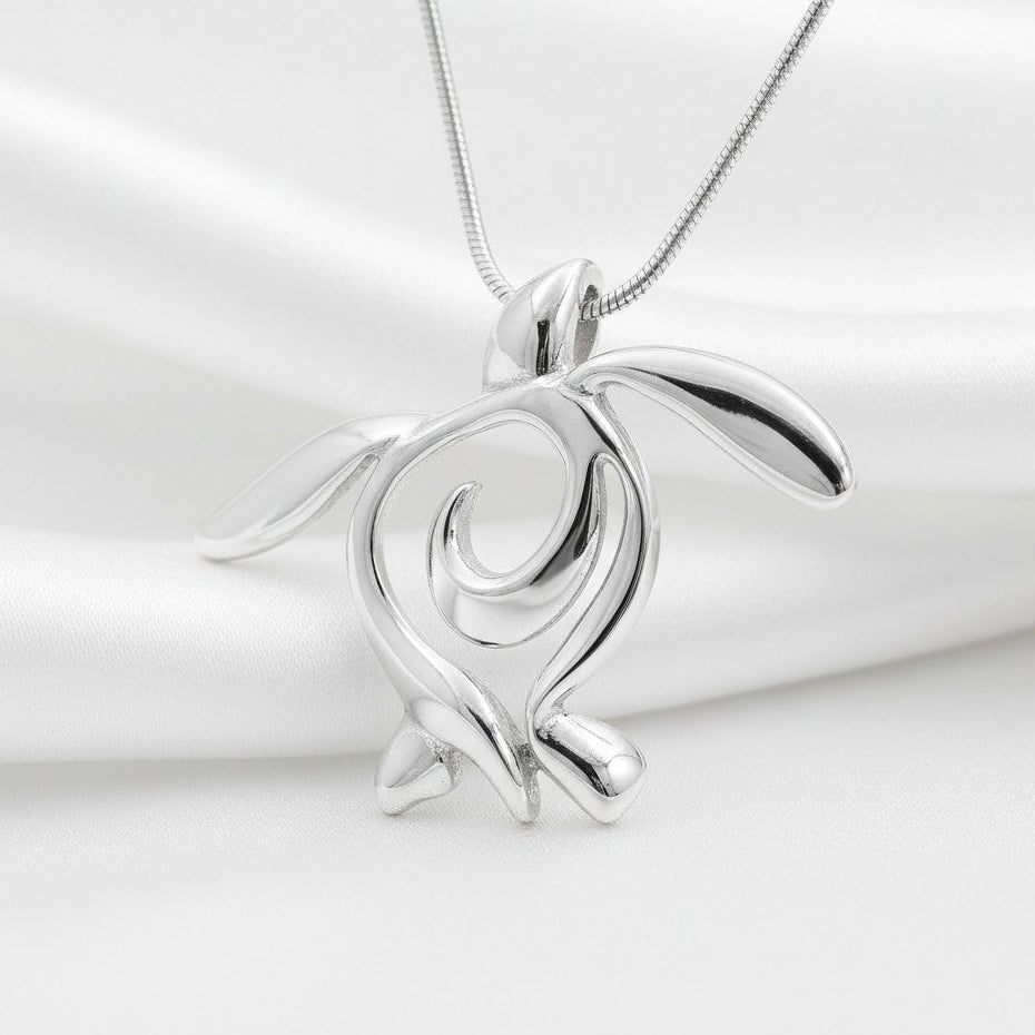 Sea Turtle Necklace – Ocean Traveler "Honu" Collection - Sterling Silver - Big Blue