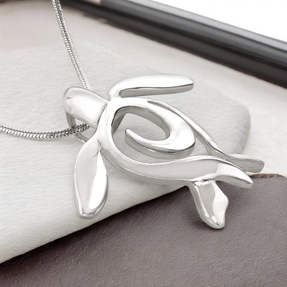 Sea Turtle Necklaces Sterling Silver- Turtle Gifts for Women, Honu Turtle Necklaces, Gifts for Turtle Lovers, Turtle Charms, Sea Life Jewelry - Big Blue