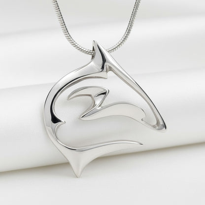 Reef Shark Necklace - "Frenzy" Sterling Silver - Big Blue