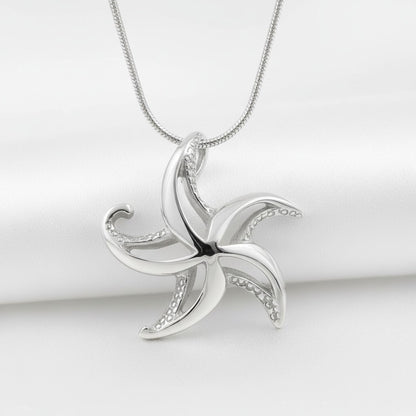 Starfish Necklace – "Starry" – Sterling Silver - Big Blue