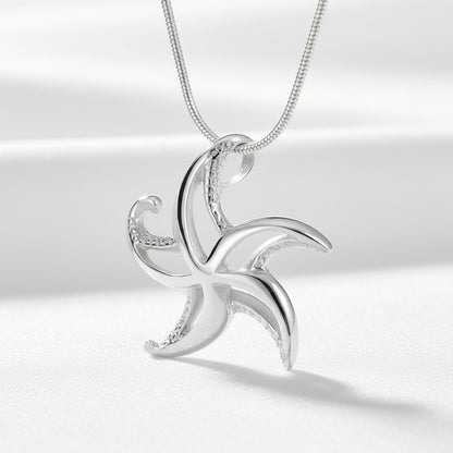 Starfish Necklace – "Starry" – Sterling Silver - Big Blue