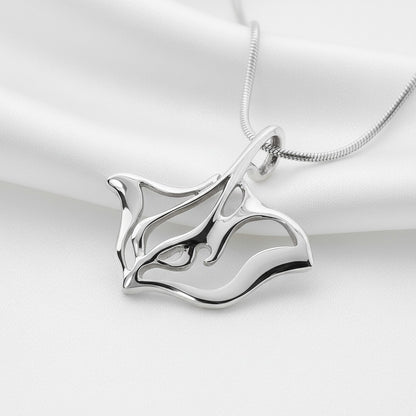 Stingray Necklace - "Ray" -  Sterling Silver - Big Blue
