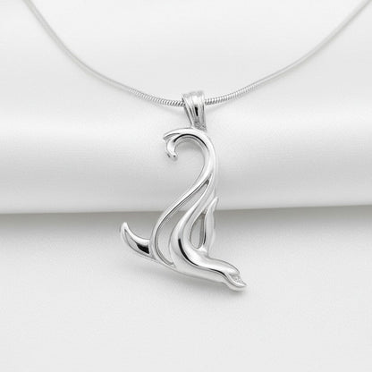 Sea Lion Necklace – "Salty" - Sterling Silver on Snake Chain - Big Blue