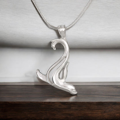 Sea Lion Necklace for Women Sterling Silver- Sea Lion Pendant, Sea Lion Charms, Beachy Necklaces, Sea Life Pendant Necklace, Sea Lion Gifts - Big Blue
