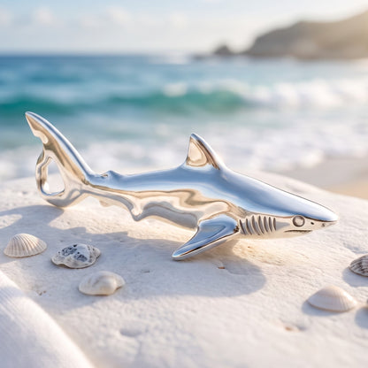 Grey Reef Shark Pendant – Realistic Sealife Collection - Sterling Silver - Big Blue