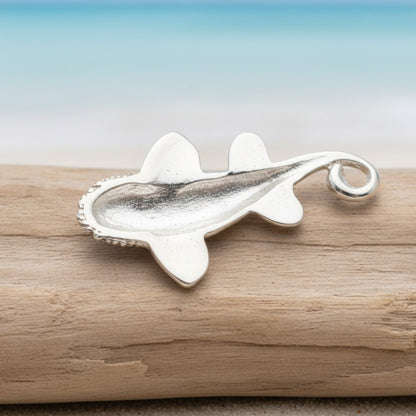 Wobbegong Shark Pendant – Sealife Collection - Sterling Silver