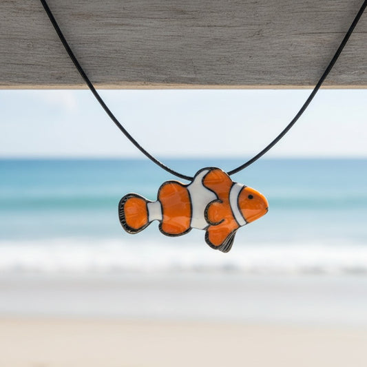 Clown Fish Necklace - Sea Life Collection - Pewter - Big Blue