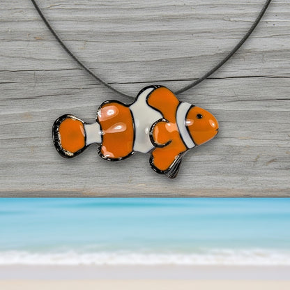 Clown Fish Necklace - Sea Life Collection - Pewter - Big Blue