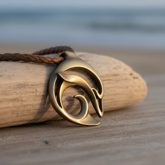 Dolphin Necklace – "Flipper" - Bronze - Big Blue