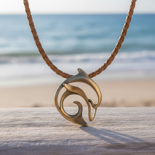 Dolphin Necklace – "Flipper" - Bronze - Big Blue