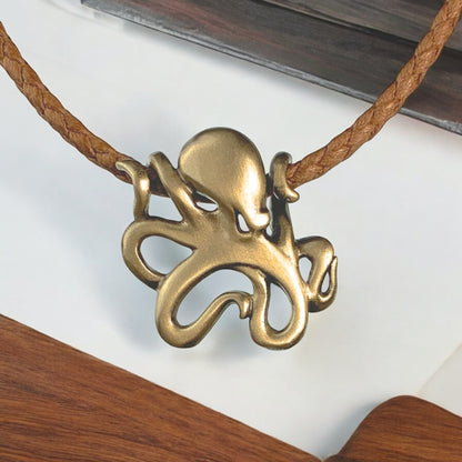 Octopus Necklace for Women Bronze- Octopus Jewelry for Women, Octopus Pendant, Sea Life Jewelry, Octopus Gifts for Women, Ocean Jewelry Bronze - Big Blue