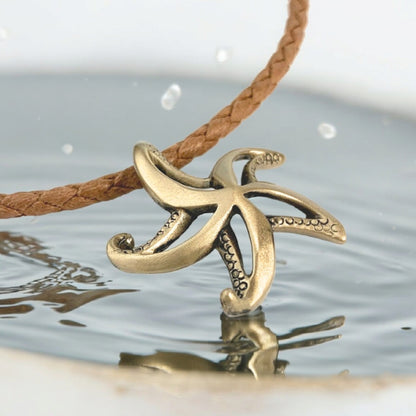 Starfish Necklace for Women Bronze- Sea Star Pendant, Starfish Necklace Charms, Beachy Necklaces, Sea Life Necklace, Starfish Gift - Big Blue
