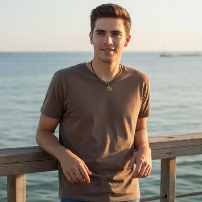 Stingray Cord Necklace - "Ray" - Bronze - Big Blue