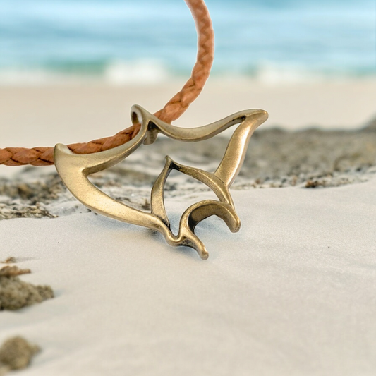 Manta Ray Necklace for Women and Men- Bronze Stingray Necklace for Women, Bronze Stingray Pendant, Stingray Jewelry, Manta Ray Pendant, Scuba Jewelry - Big Blue