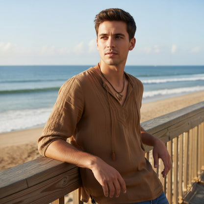 Manta Ray Cord Necklace - "Big Ray" - Bronze - Big Blue