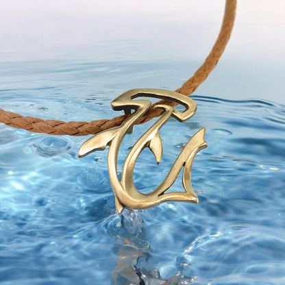 Shark Necklace for Men and Women- Bronze Hammerhead Shark Pendant for Men, Shark Jewelry for Women, Gifts for Shark Lovers, Scuba Diving Gifts - Big Blue