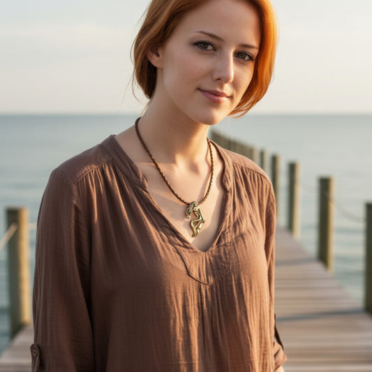 Lorelei Mermaid Necklace – Bronze - Big Blue